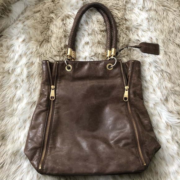 Badgley Mischka Leather Shoulder Purse - Picture 3 of 7